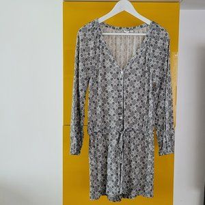 GAP black and white Boho Romper Long Sleeve XS